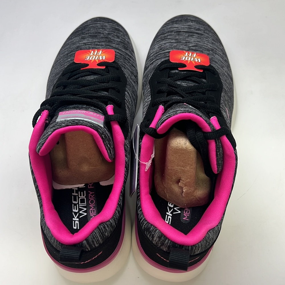 Skechers Women’s Skech-Air Dynamite Paradise Waves Sneaker, Black/Pink, 7 - Picture 7 of 7